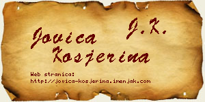 Jovica Kosjerina vizit kartica